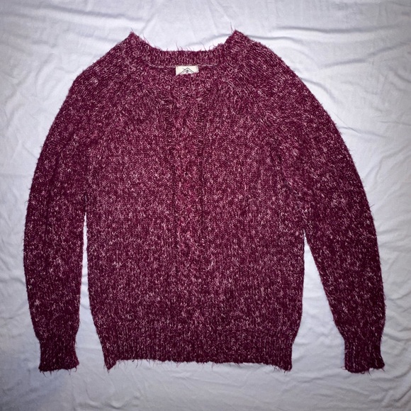 St. John's Bay Sweaters - St John’s Bay Quality Apparel Maroon Knit Sweater Women’s  Size Medium